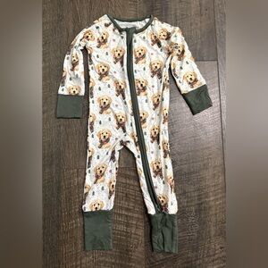 Bamboo Baby Sleepie Zippy Dog Christmas Print 6-12 month